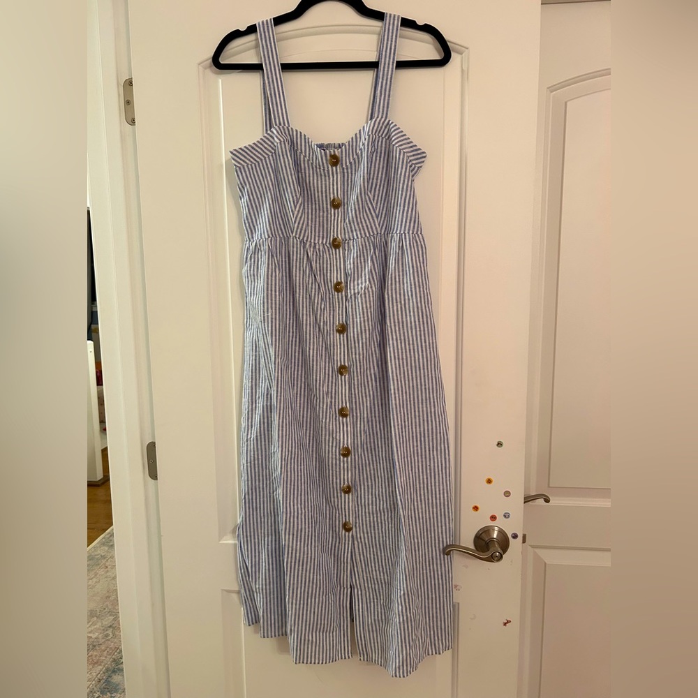 Seraphine Maternity striped Button Front Dress